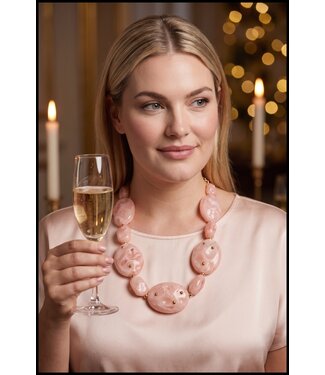 merkloos Rosa Halskette