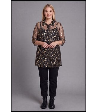 merkloos Voile Gouden Blouse