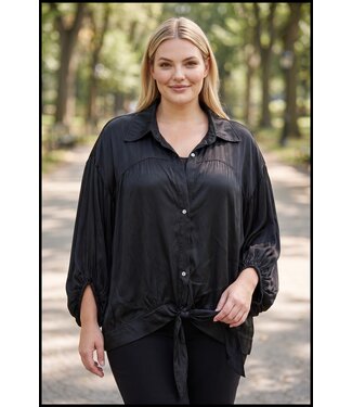merkloos Schwarz Bluse