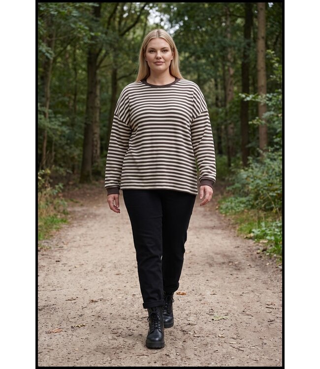 Bruine/Ecru Sweater