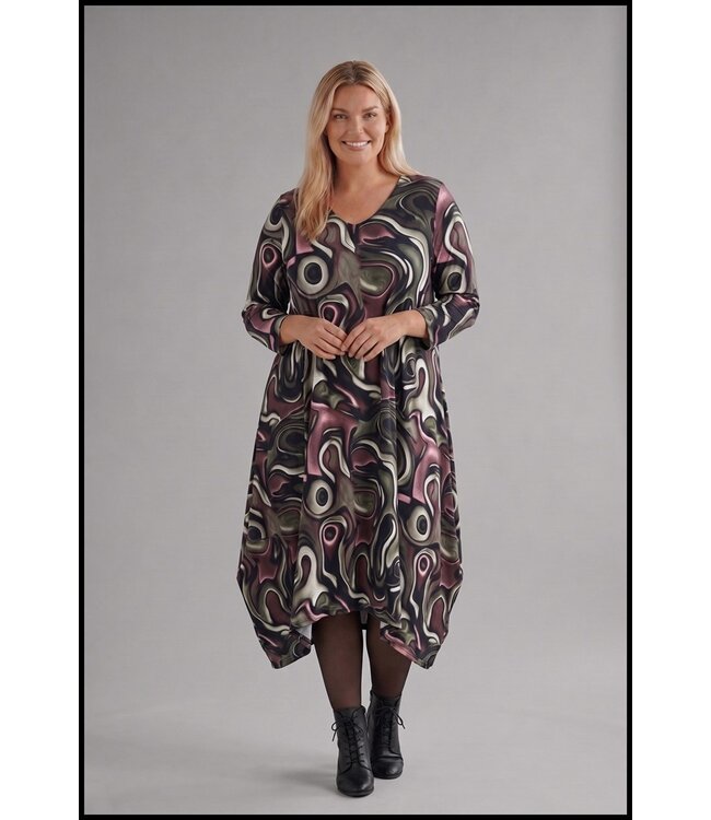 Grün Magna Kleid