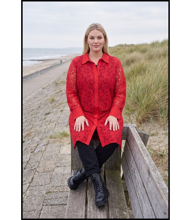 Rot Magna Bluse
