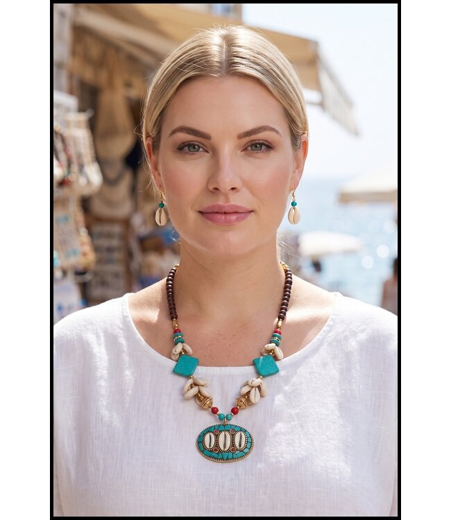 Koraal Parel Ketting