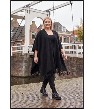 merkloos Black Poncho