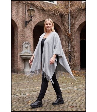 merkloos Grau Poncho