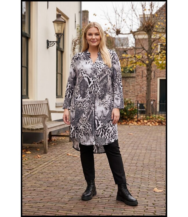 Schwarz Magna Bluse