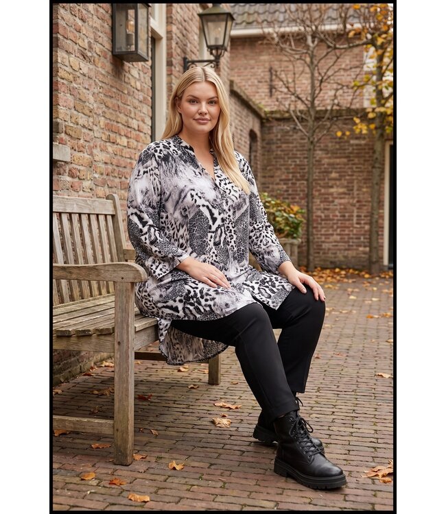 Schwarz Magna Bluse