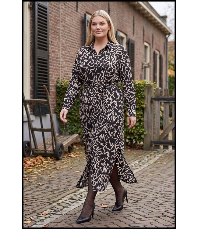 Schwarz Magna Kleid