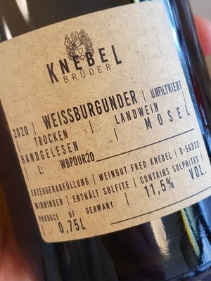 Knebel Brüder Weissburgunder pour 2020