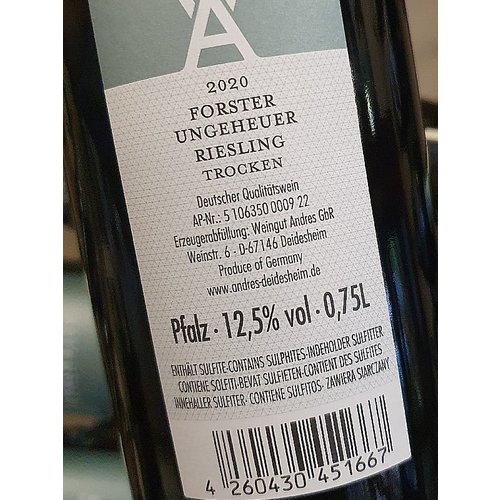 Weingut Andres Riesling Forster Ungeheuer 2020