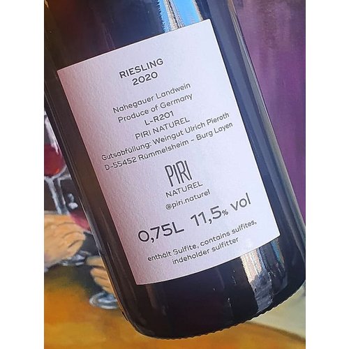 Piri naturel Riesling Nahegauer Landwein 2020