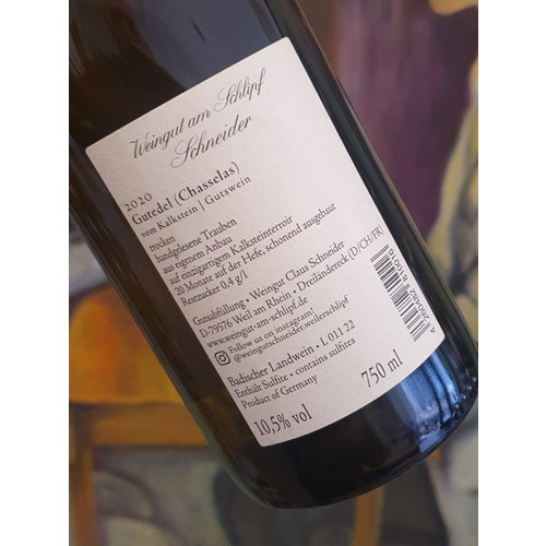 Weingut am Schlipf - Schneider Gutedel vom Kalkstein 2020