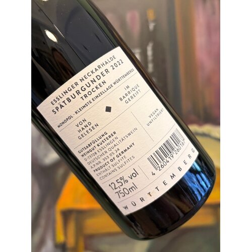 Kusterer Neckarhalde Spätburgunder 2022