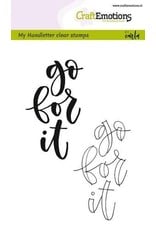 Craft Emotions CraftEmotions clearstamps A6 -  handletter - go for it (Eng)