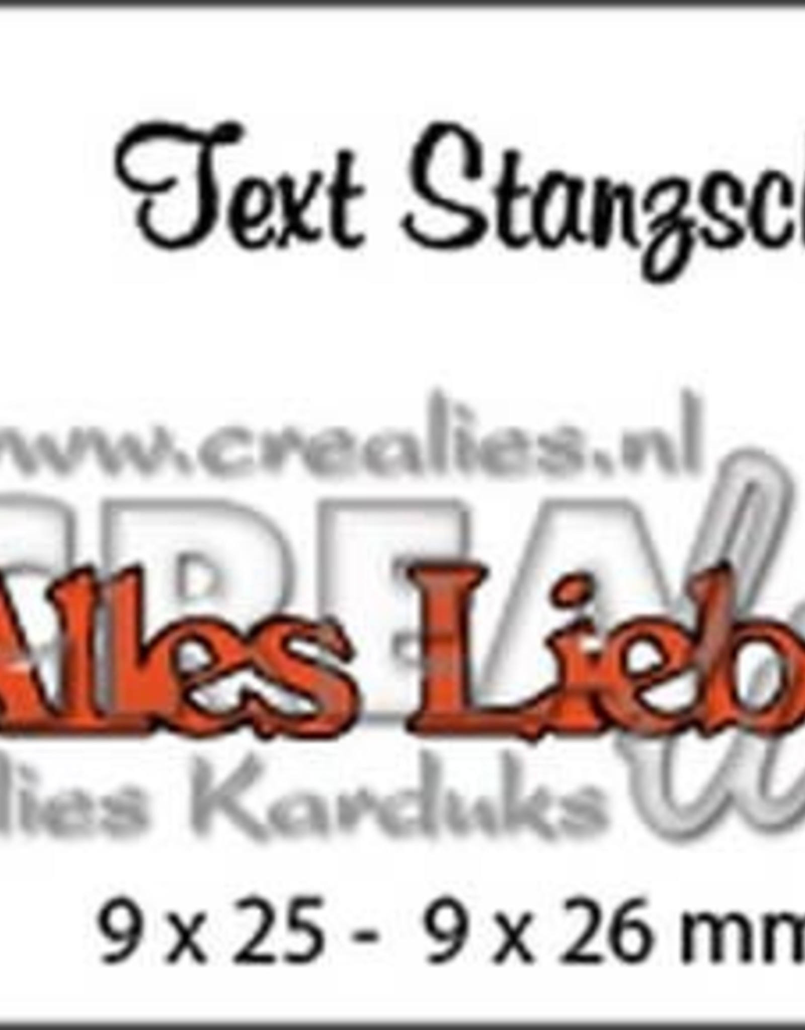 Crealies Crealies Tekststans (DE) Alles Liebe