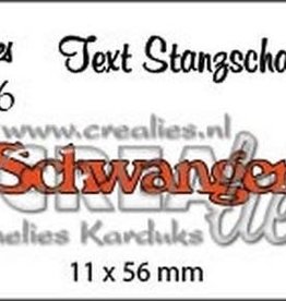 Crealies Crealies Tekststans (DE) nr 16 Schwanger