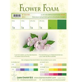 LeCrea -Foam LeCrea - Flower Foam assort. 6. 6 vel A4 wit groen