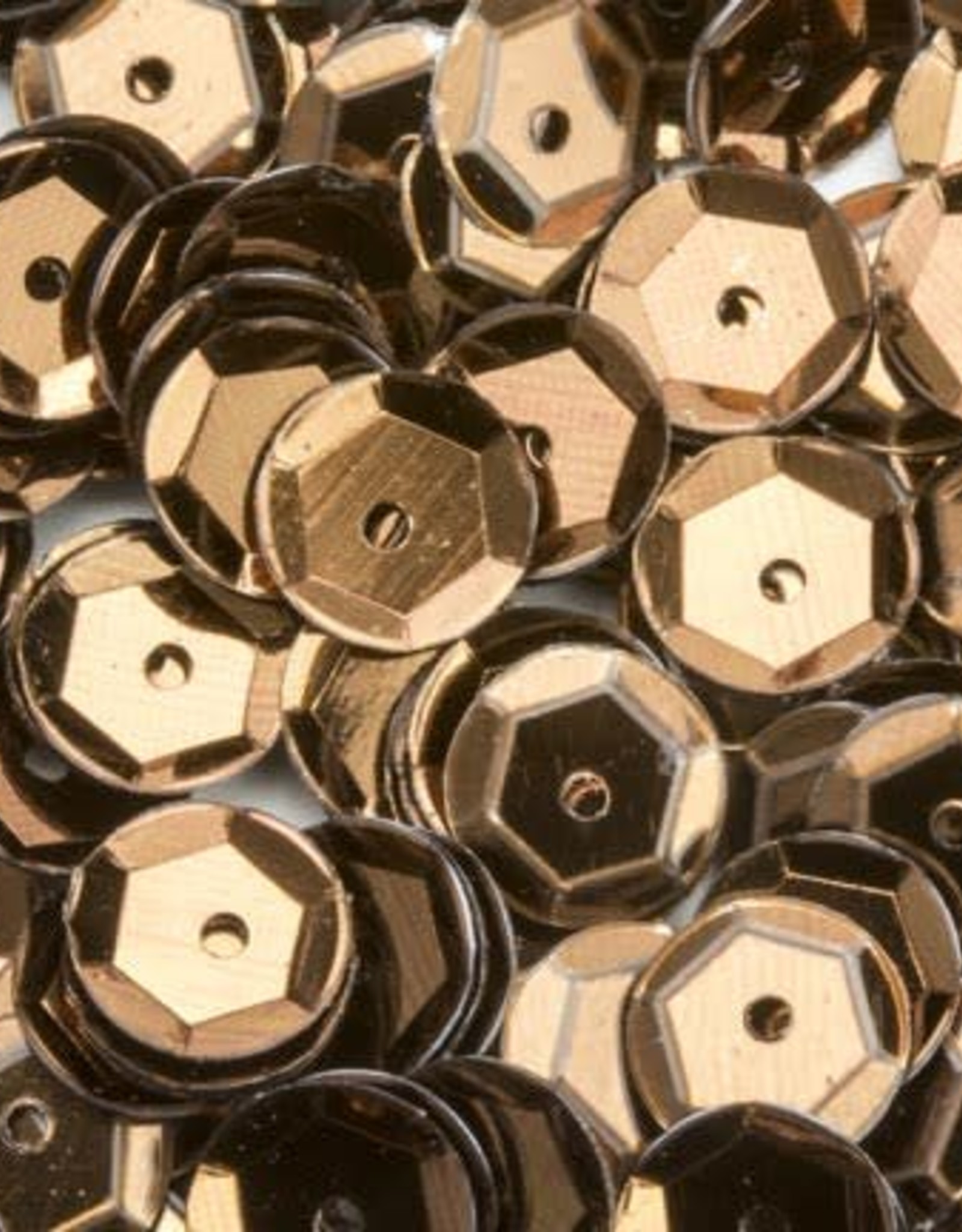 hobby crafting fun Pailletten facon metal bruin 6 mm 12 GR