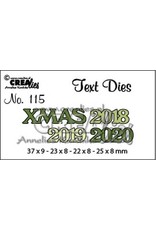 Crealies Crealies Text Dies XMAS 2018 2019 2020 CLTD 37 X 9 - 22 x 8 - 25 x 8 mm