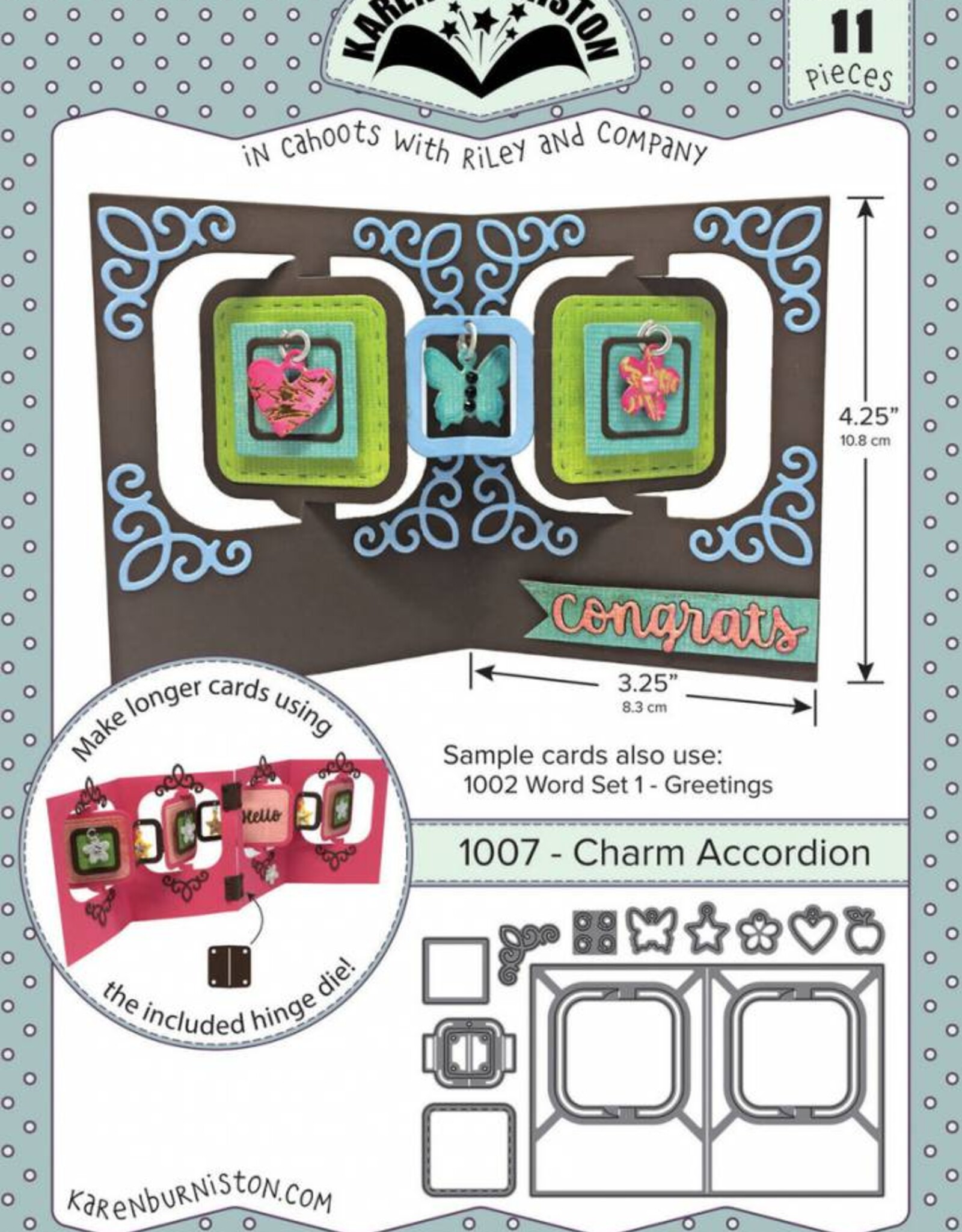 Karen Burniston Karen Burniston Charm accordion die set 1007