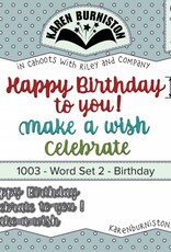 Karen Burniston Karen Burniston Word set 2 Birthday die set 1003