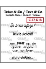 Crealies Crealies Clearstamp Tekst & Zo Wijn B (NL) CLTZD18 max. 32mm