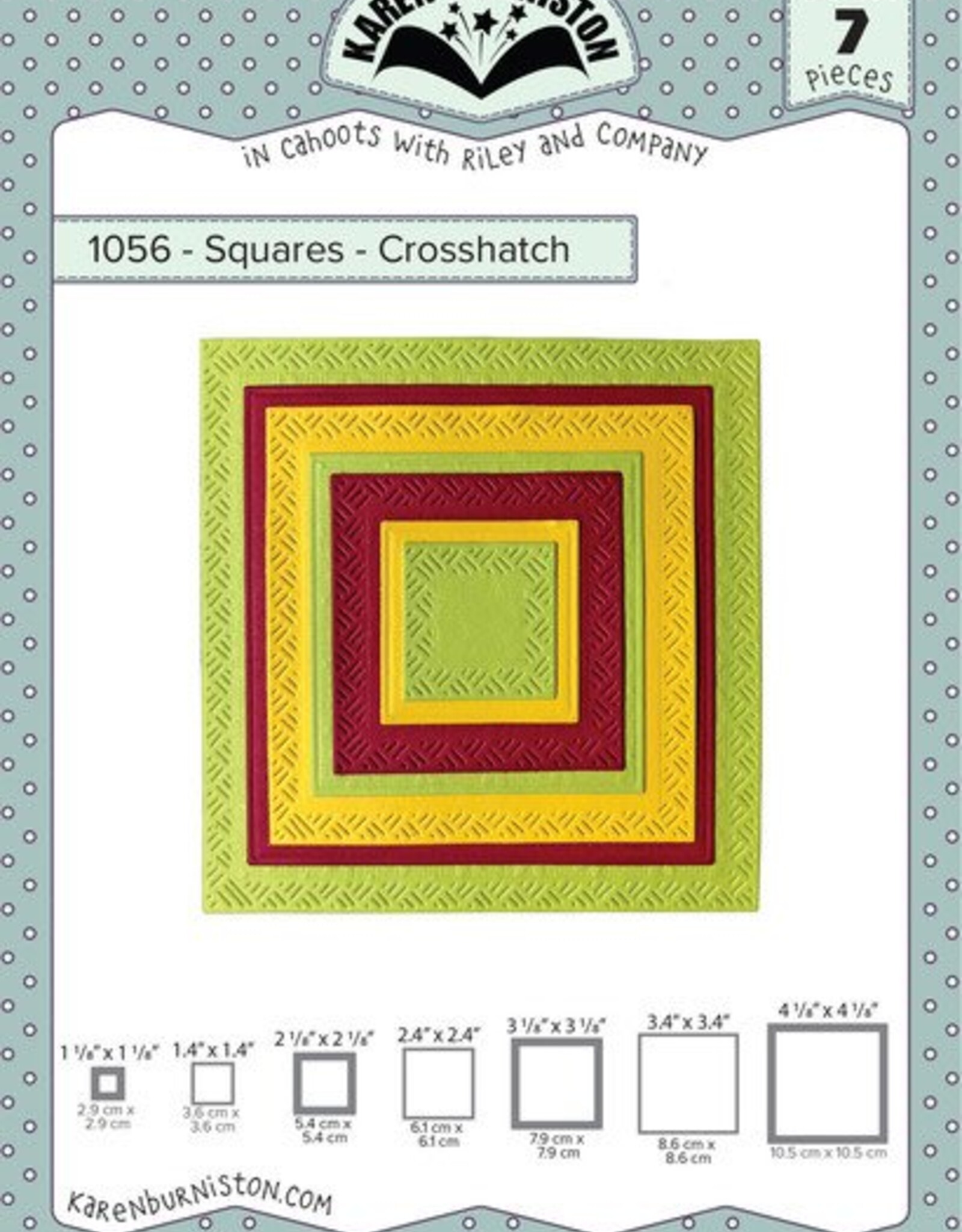 Karen Burniston Karen Burniston Squares -crosshatch 1056