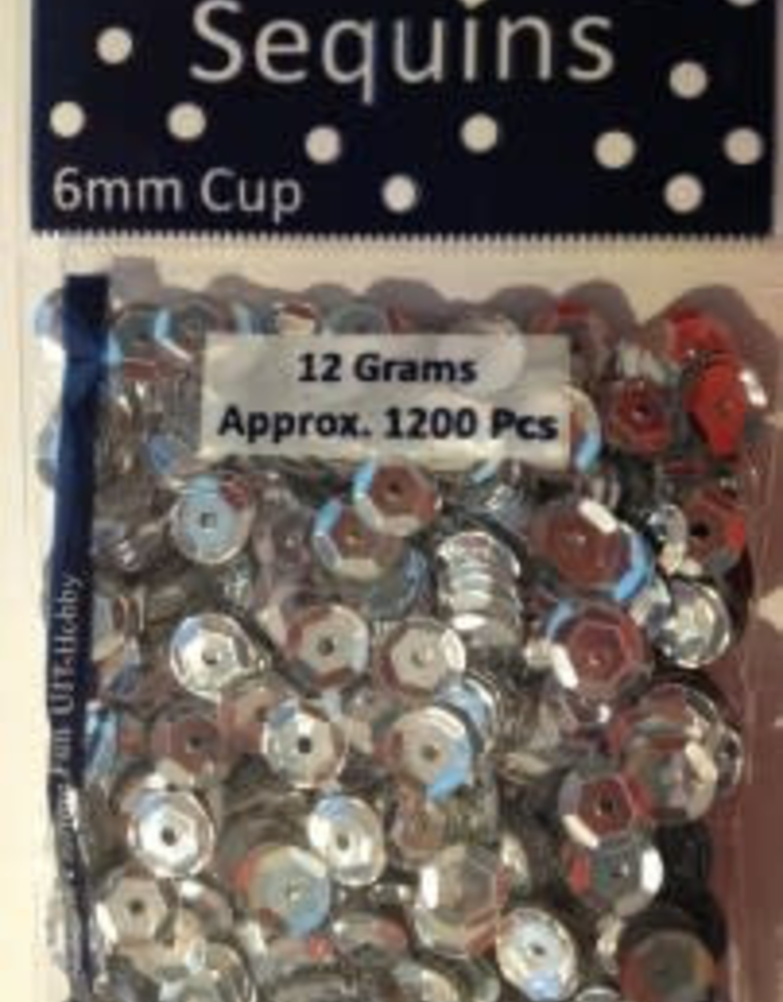 hobby crafting fun Pailletten facon metal zilver 6 mm 12 GR