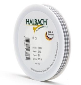 Halbach Halbach lint 1cm Grey geblokt