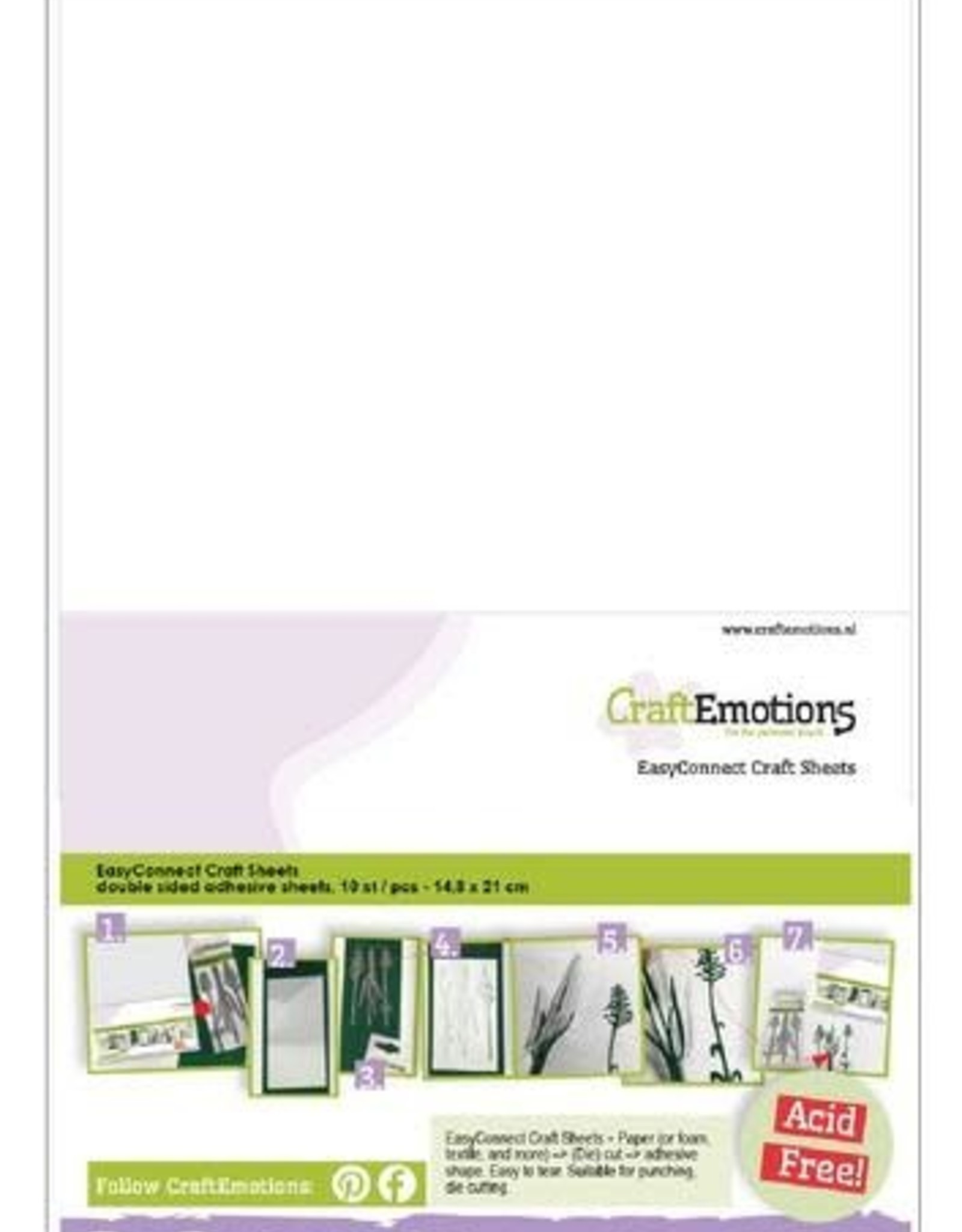 Craft Emotions Craft Emotions Adhesive Zelfklevend A4 tweezijdig papier 21*29,7