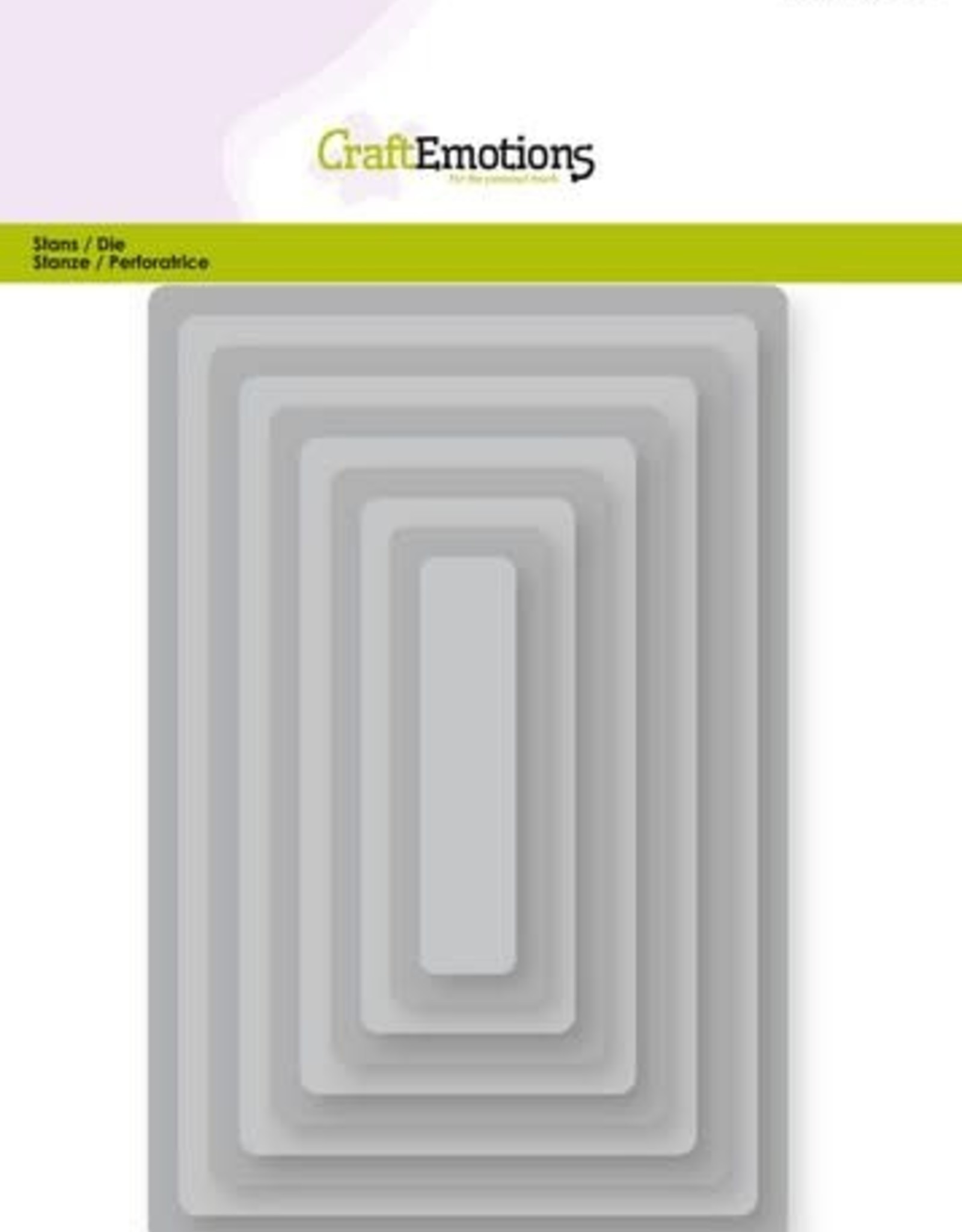 Craft Emotions CraftEmotions Big Nesting Die - rechthoeken, afgeronde hoeken Card 150x160 - 6,5-15,0cm