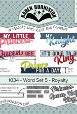 Karen Burniston Karen Burniston Word Set 5  Royalty  1034