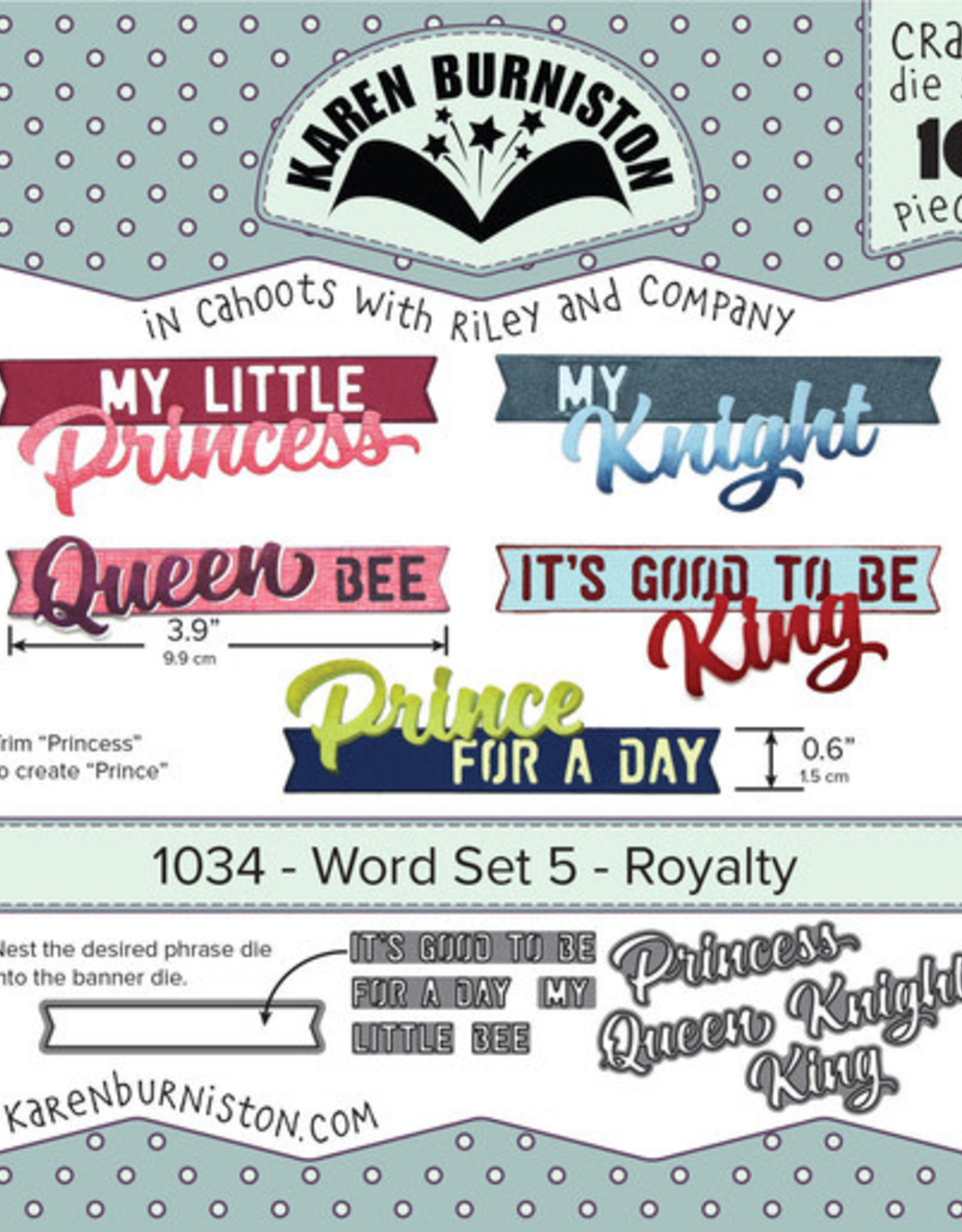 Karen Burniston Karen Burniston Word Set 5  Royalty  1034