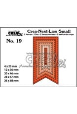 Crealies Crealies Crea-nest-Lies Small Vaandels met stiklijnen (5x) CNLS19 / max. 36 x 68 mm