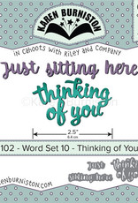 Karen Burniston Karen Burniston Word Set 10 Thinking of you 1102