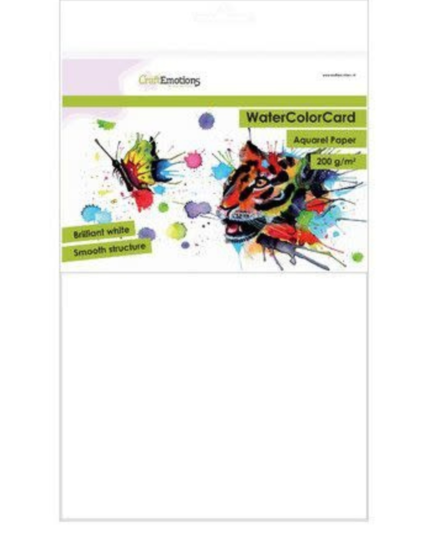 Craft Emotions CraftEmotions WaterColorCard - briljant wit 10 vl A4 - 200 gr