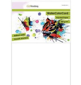 Craft Emotions CraftEmotions WaterColorCard - briljant wit 10 vl A4 - 200 gr