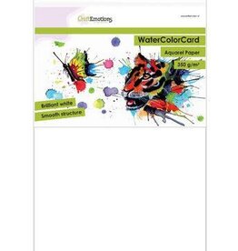 Craft Emotions CraftEmotions WaterColorCard - briljant wit 10 vl A4 - 350 gr