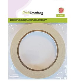 Craft Emotions CraftEmotions Dubbelzijdig klevend tape 3 mm 20 MT 1 RL