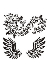 13@rts 13@rts mask stencil wings ornaments