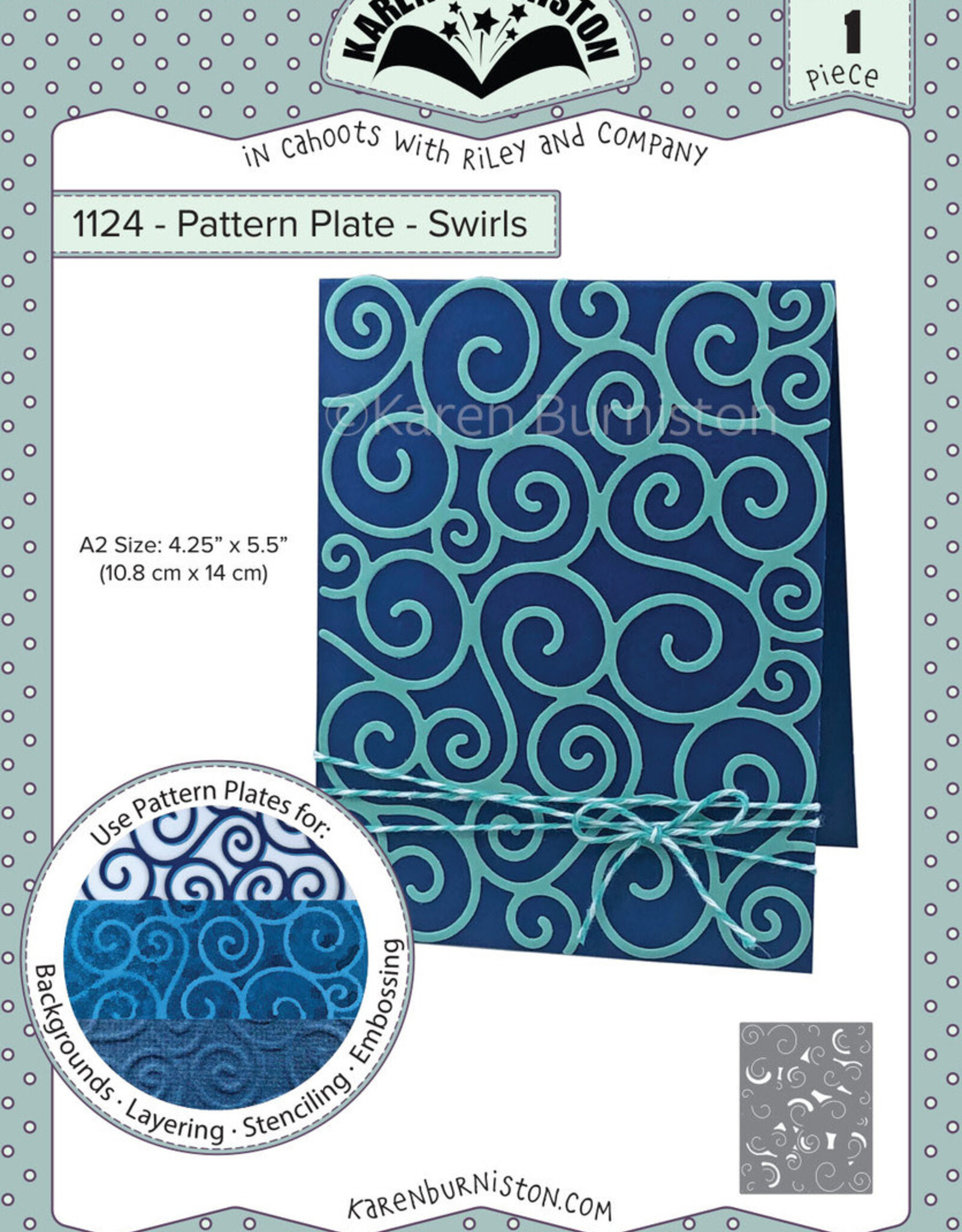 Karen Burniston Karen Burniston Pattern Plates Swirls 1124