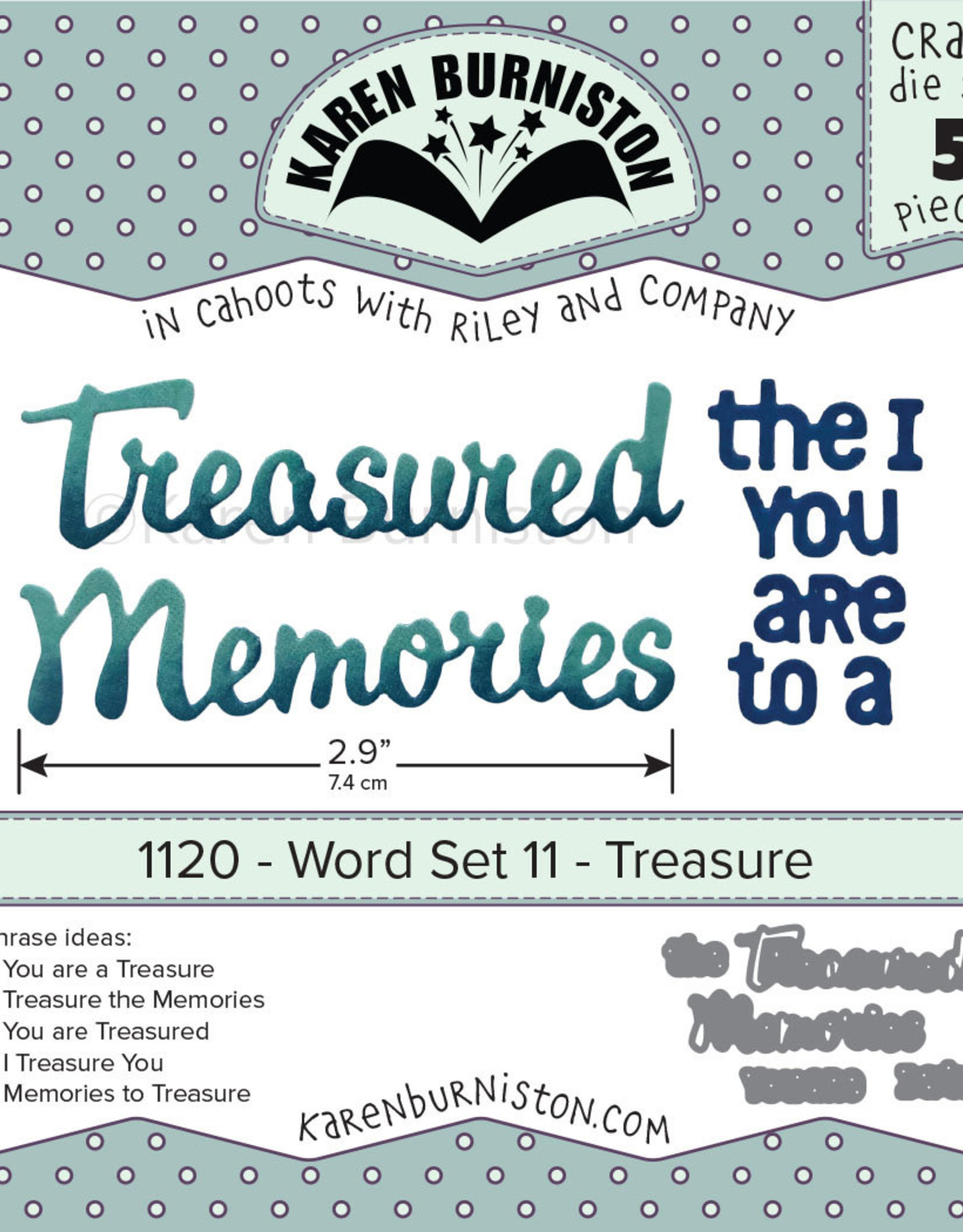 Karen Burniston Karen Burniston Word set 11 Treasure 1120