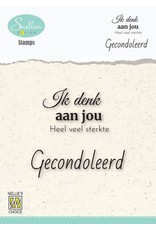 Nellie's Choice Nellie‘s Choice Clear Stamps - (NL) Ik denk aan jou… Dutch Condolence Text Clear Stamps 60x68mm
