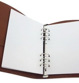 Craft Emotions CraftEmotions Ringband Planner - voor papier A5-148x210mm - Cognac bruin PU leather - Paper not included