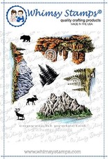 Whimsy Stamps Whimsy Stamps Create a Scene - Mountains Rubber Cling Stamp