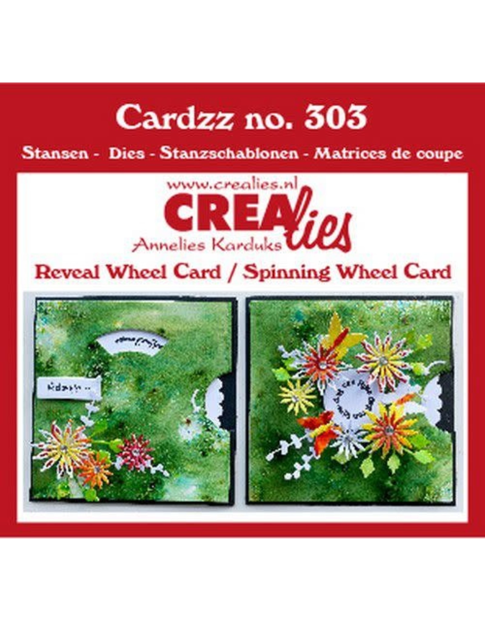 Crealies Crealies Cardzz 2x Draaikaart CLCZ303 10,5 X 10,5 cm