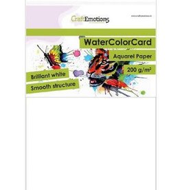 Craft Emotions CraftEmotions WaterColorCard - briljant wit 10 vl A5 - 200 gr