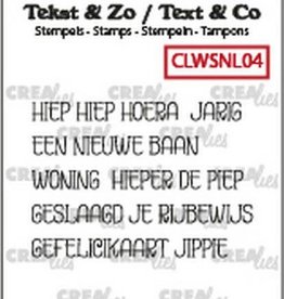 Crealies Crealies Clearstamp Tekst & Zo woordstrips Hoera (NL) CLWSNL04