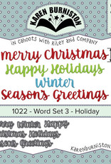 Karen Burniston Karen Burniston word set 3  Holiday  1022