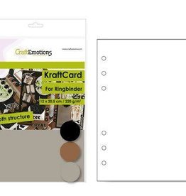 Craft Emotions CraftEmotions karton kraft Ringband mix 12 vel 14,5x20,5cm - 220 gr - 6 Ring A5